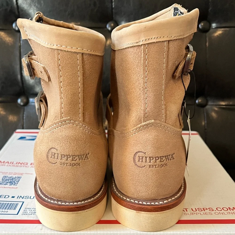 Chippewa Highlander Moc Toe Engineer‎ Khaki Suede